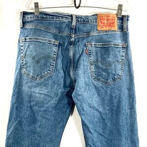 Levi Strauss 505 Mens Jeans W34 L30 (28.5) Blue Medium Wash Straight Fit Denim
